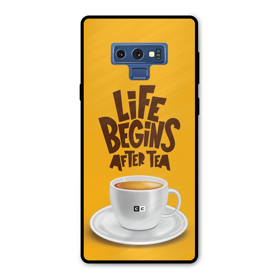 Begins After Tea Metal Back Case for Galaxy Note 9