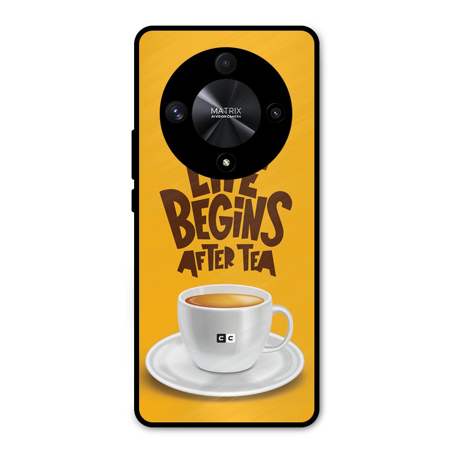 Begins After Tea Metal Back Case for Honor X9b