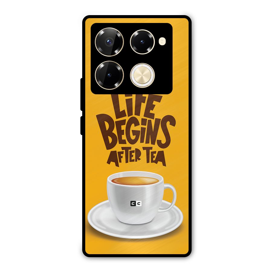 Begins After Tea Metal Back Case for Infinix Note 40 Pro Plus