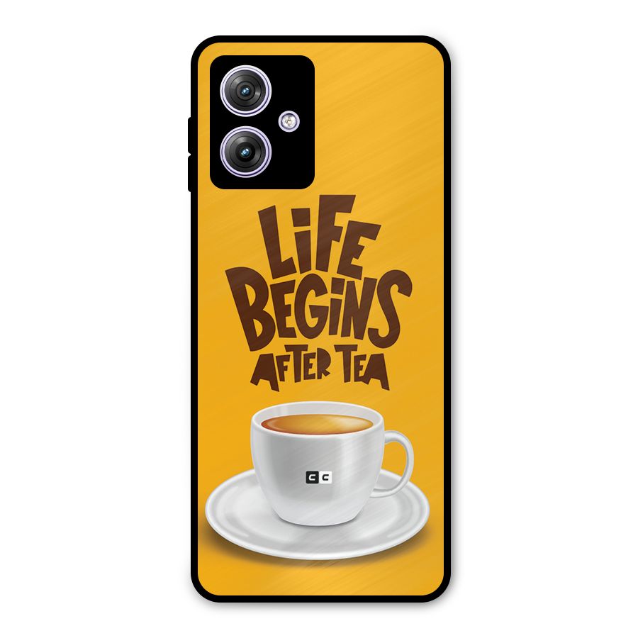 Begins After Tea Metal Back Case for Moto G64