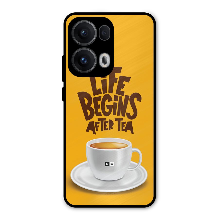 Begins After Tea Metal Back Case for Oppo Reno13 Pro