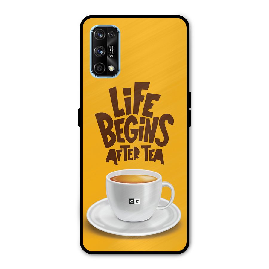 Begins After Tea Metal Back Case for Realme 7 Pro
