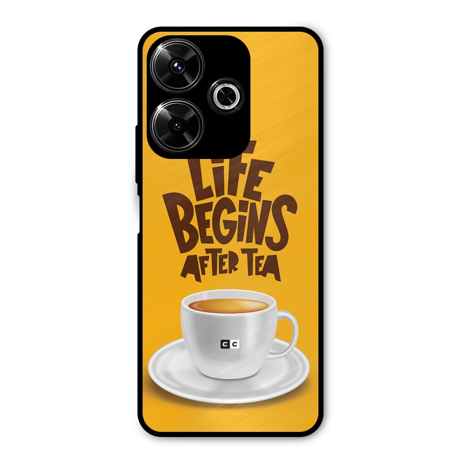 Begins After Tea Metal Back Case for Redmi 13 5G