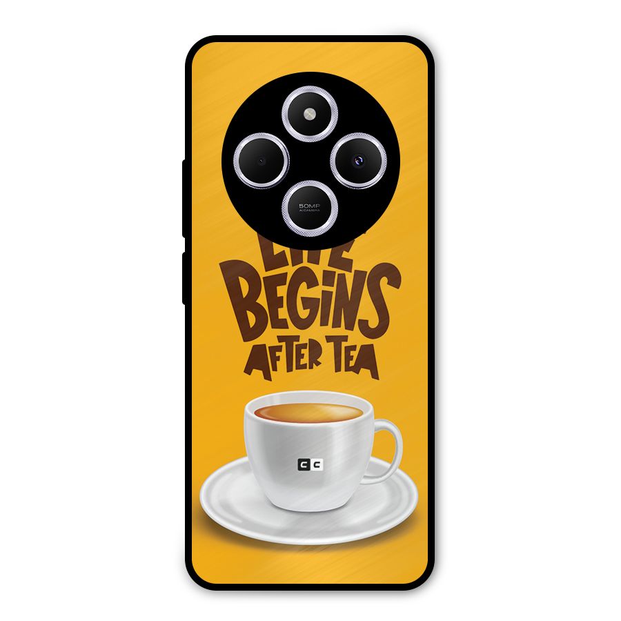 Begins After Tea Metal Back Case for Redmi A4