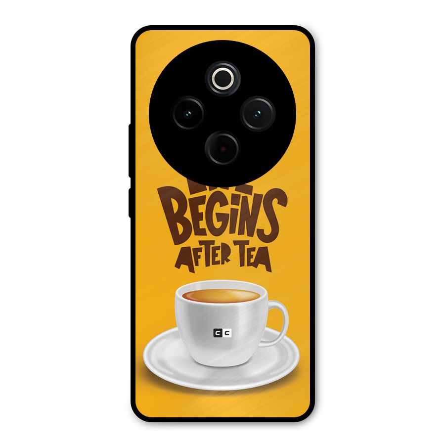 Begins After Tea Metal Back Case for Vivo T4