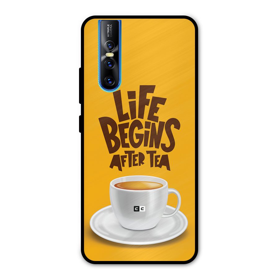 Begins After Tea Metal Back Case for Vivo V15 Pro
