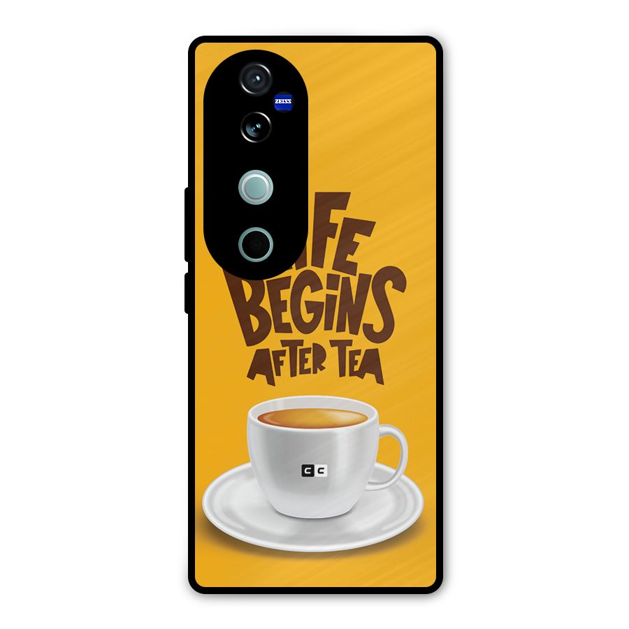 Begins After Tea Metal Back Case for Vivo V40