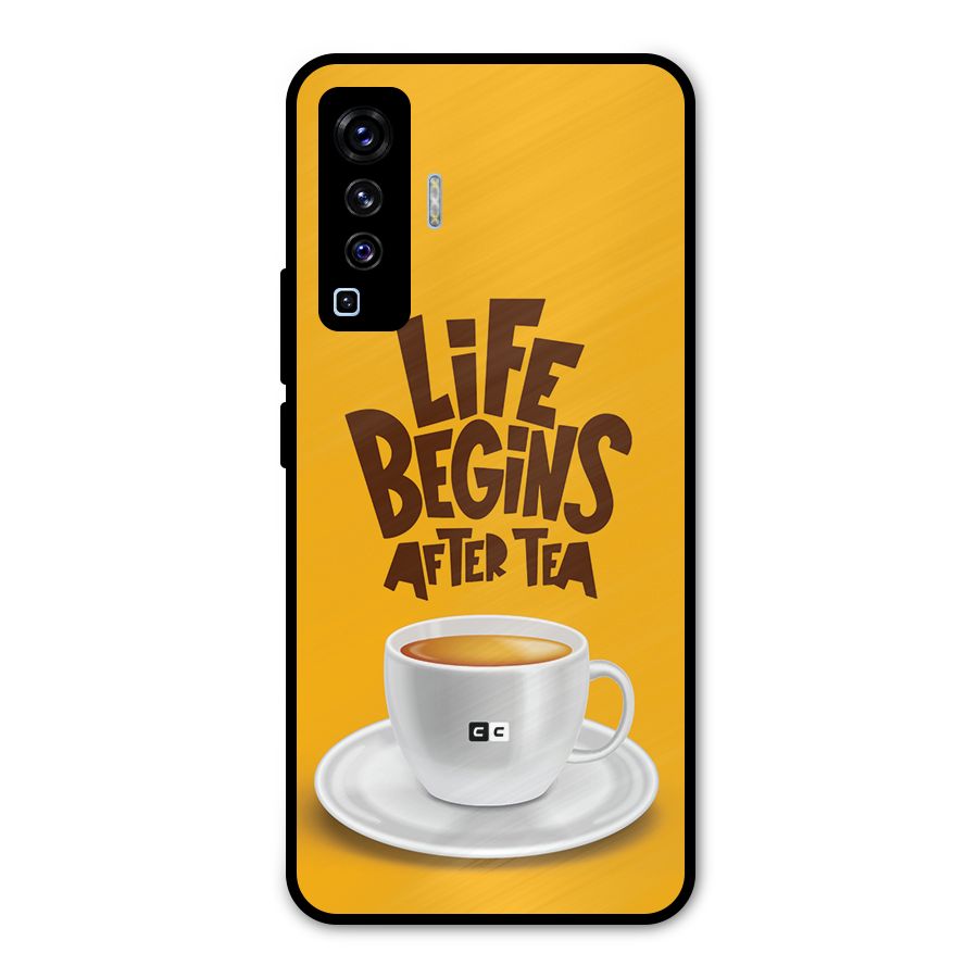 Begins After Tea Metal Back Case for Vivo X50