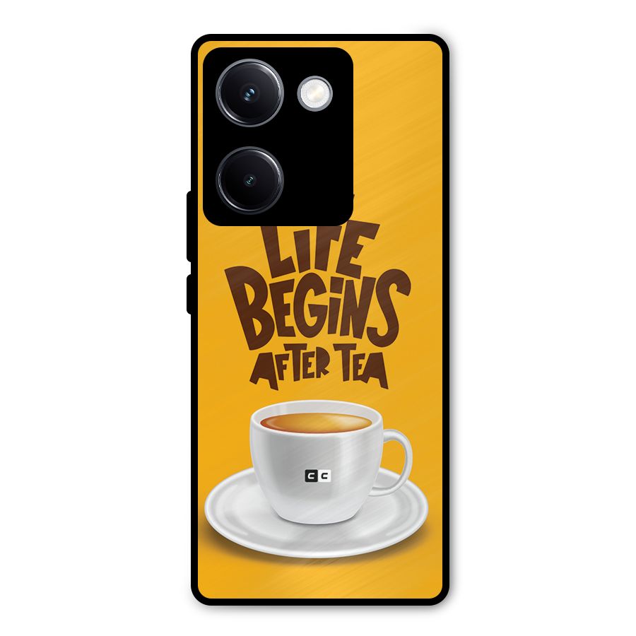 Begins After Tea Metal Back Case for Vivo Y300 Plus