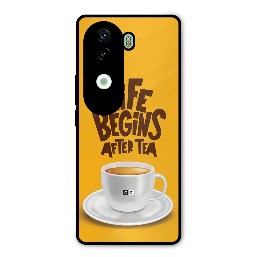 Begins After Tea Metal Back Case for iQOO Z9s