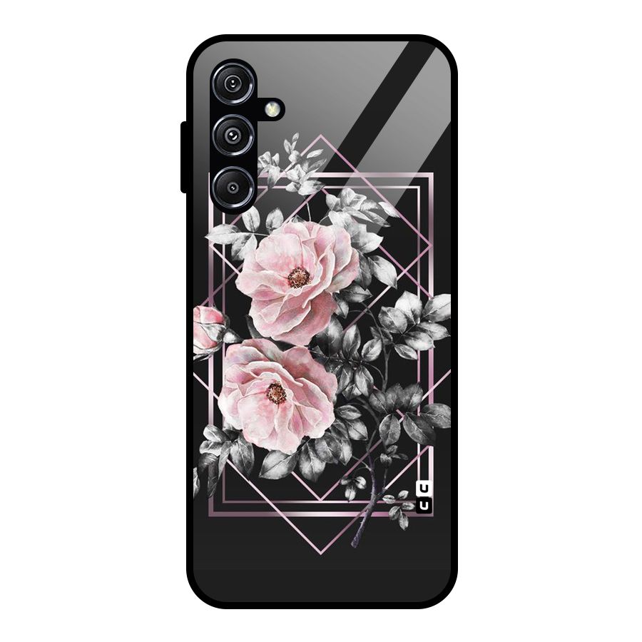 Beguilling Pink Floral Glass Back Case for Galaxy M34 5G