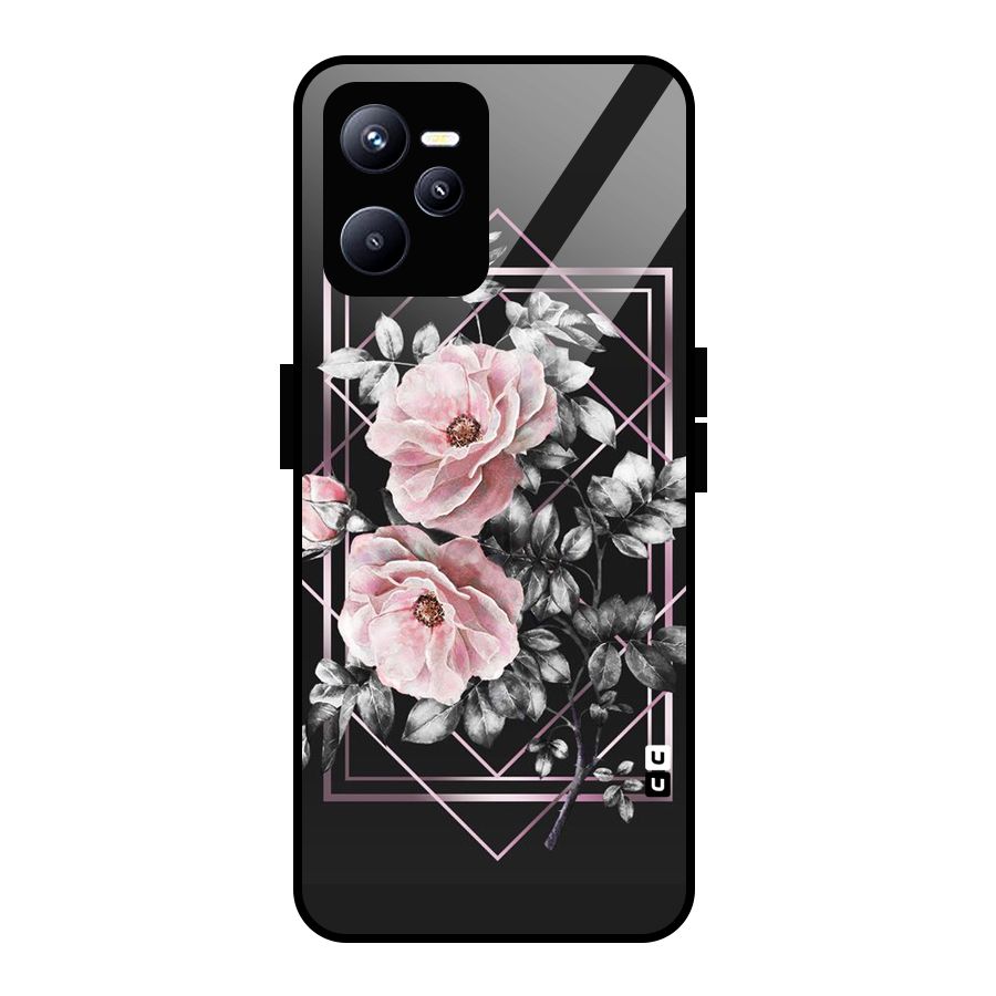 Beguilling Pink Floral Glass Back Case for Realme C35