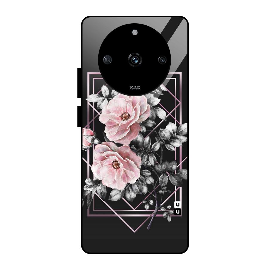 Beguilling Pink Floral Glass Back Case for Realme Narzo 60 5G