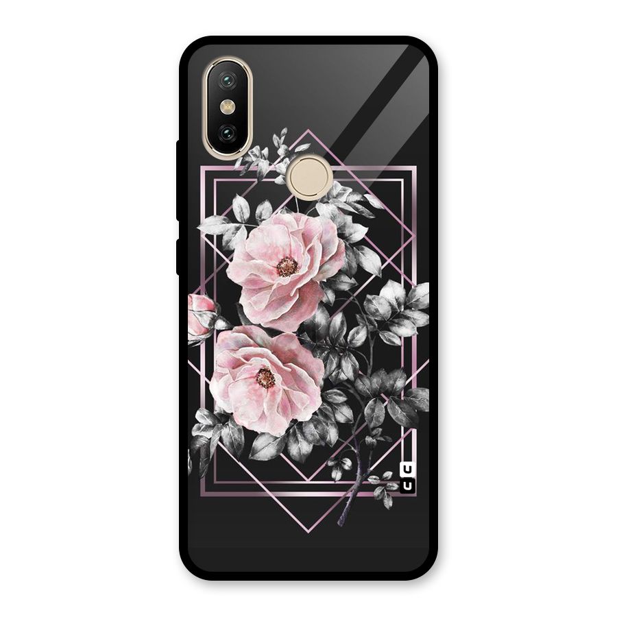Beguilling Pink Floral Glass Back Case for Redmi A2