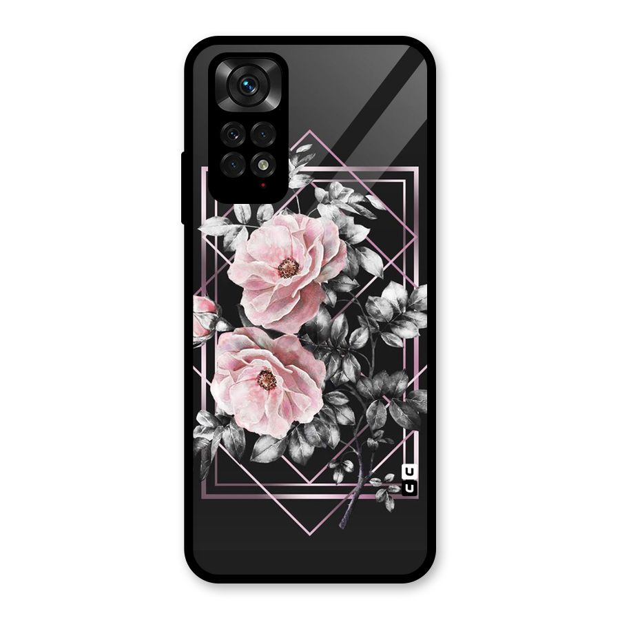 Beguilling Pink Floral Glass Back Case for Redmi Note 11S
