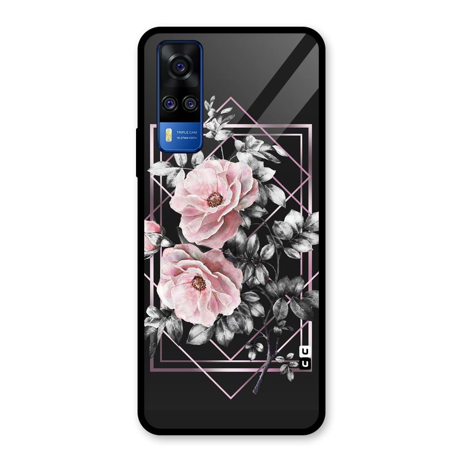 Beguilling Pink Floral Glass Back Case for Vivo Y31