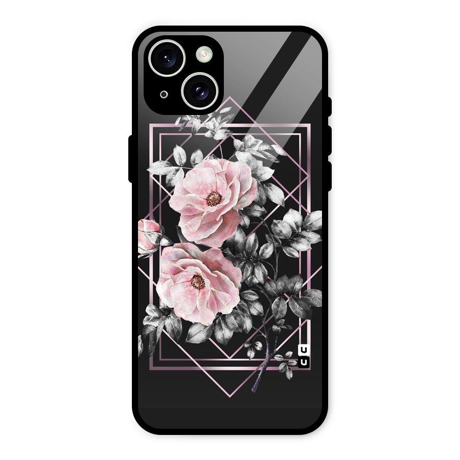 Beguilling Pink Floral Glass Back Case for iPhone 15 Plus