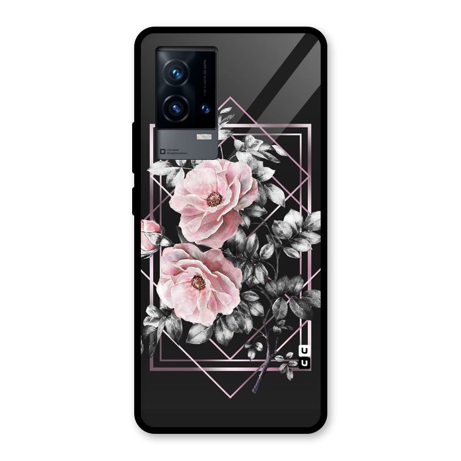Beguilling Pink Floral Glass Back Case for iQOO 9 5G