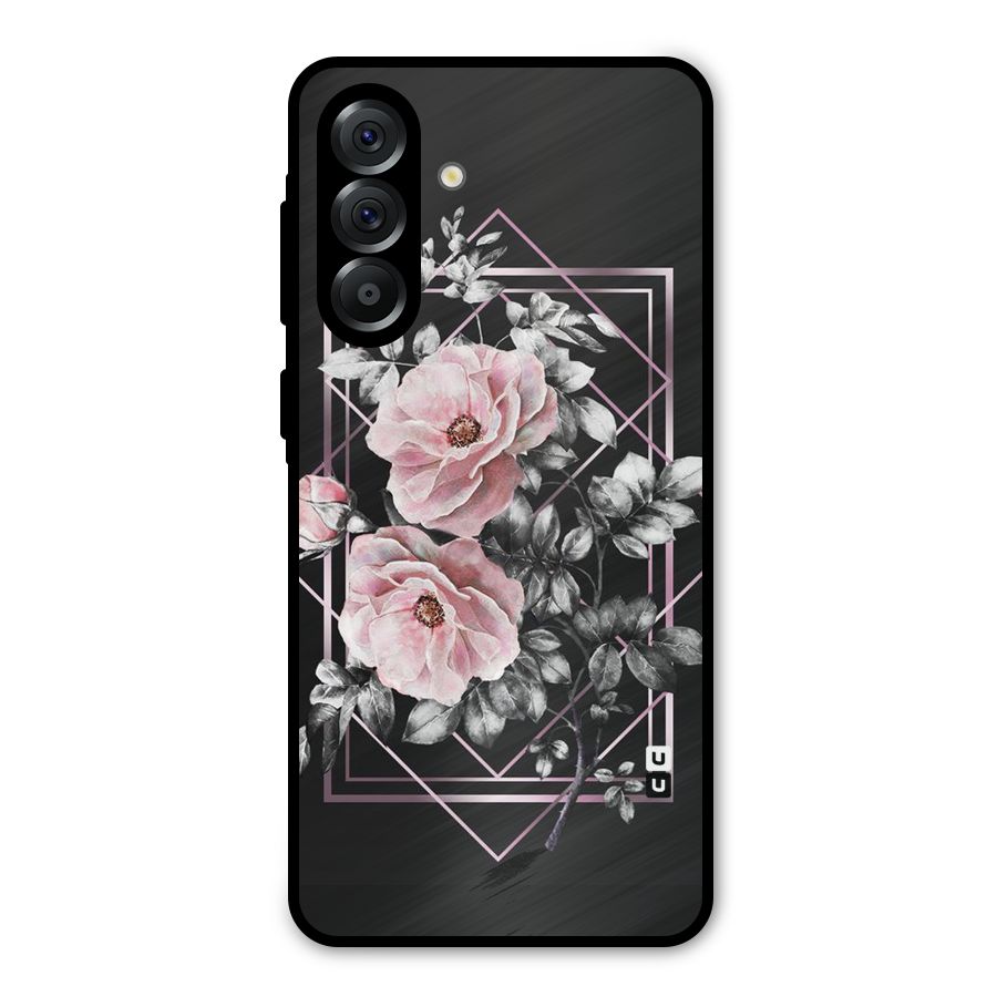 Beguilling Pink Floral Metal Back Case for Galaxy A36