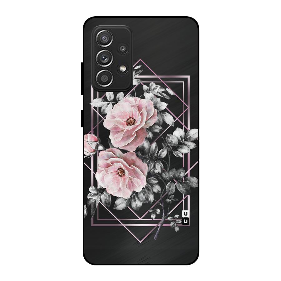 Beguilling Pink Floral Metal Back Case for Galaxy A52s 5G