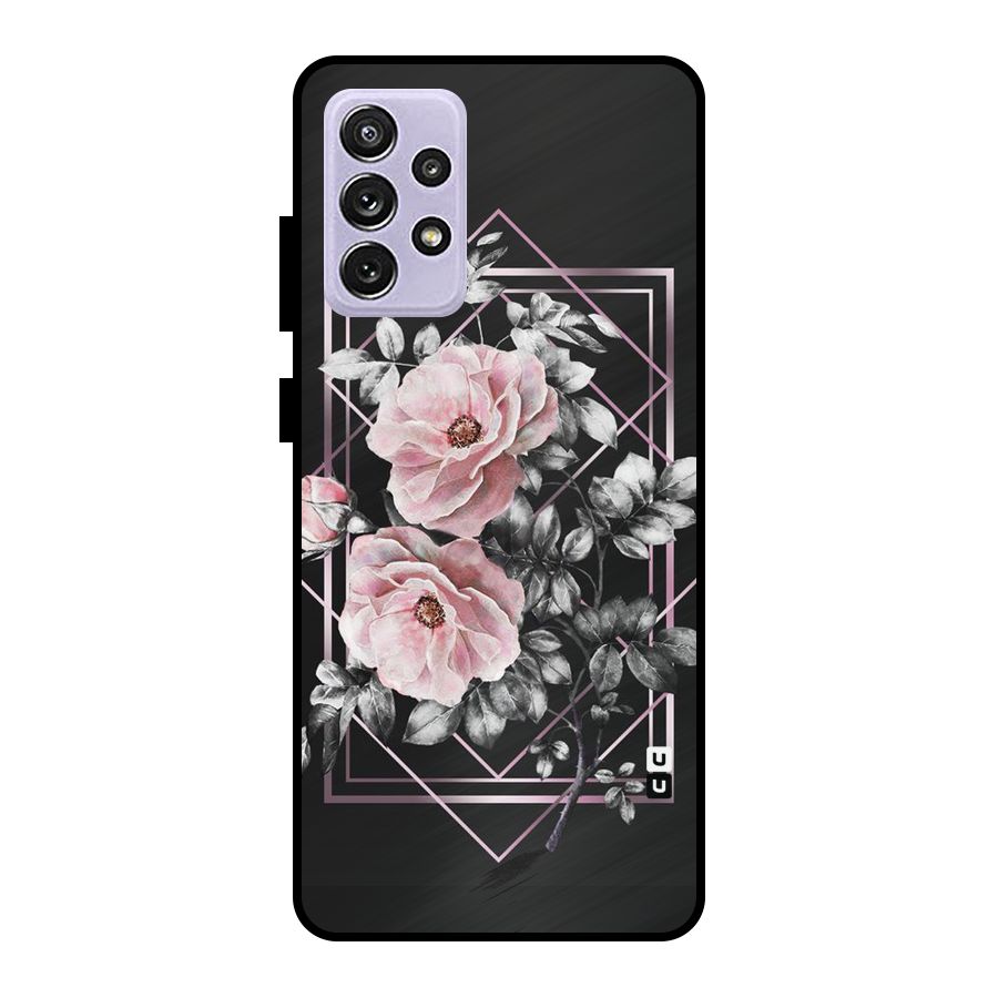 Beguilling Pink Floral Metal Back Case for Galaxy A72