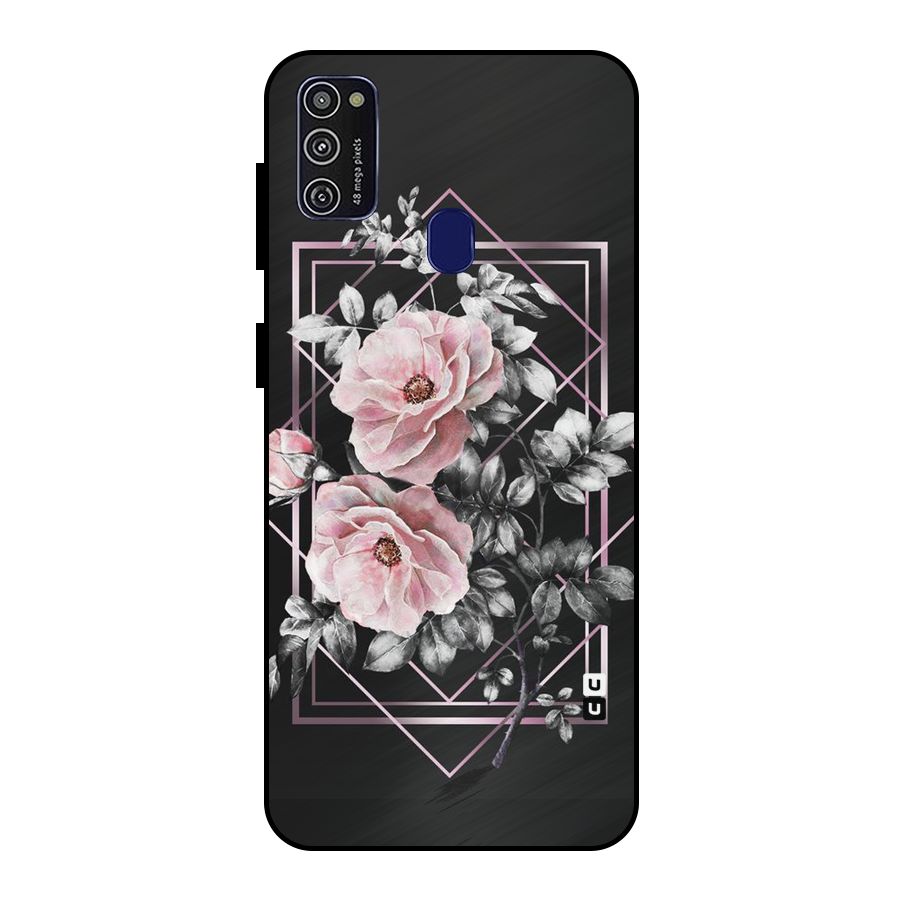 Beguilling Pink Floral Metal Back Case for Galaxy M30s