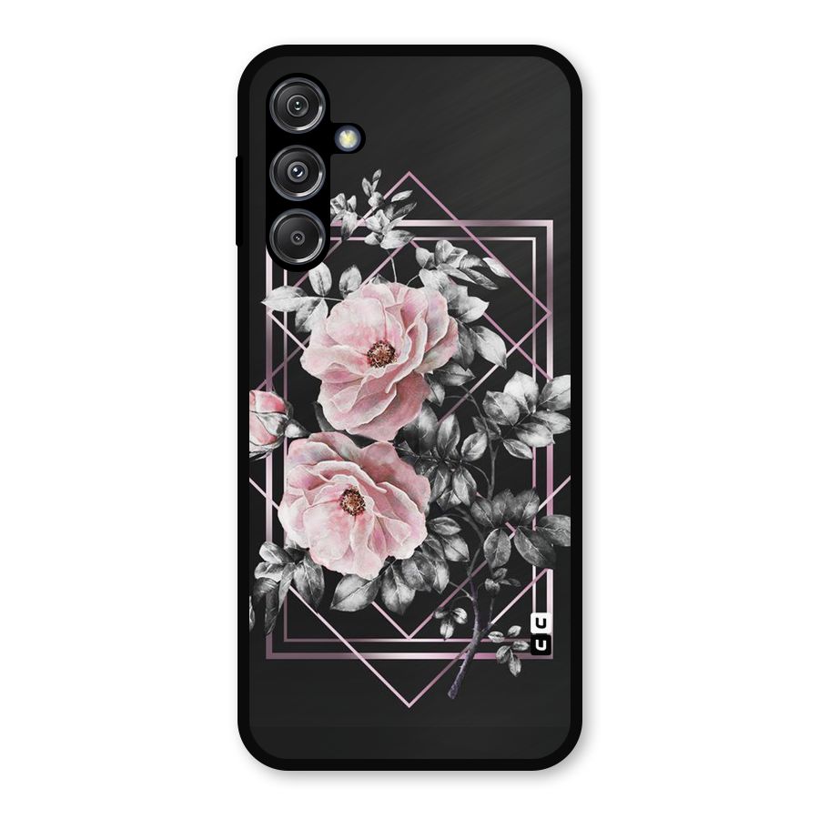 Beguilling Pink Floral Metal Back Case for Galaxy M34 5G