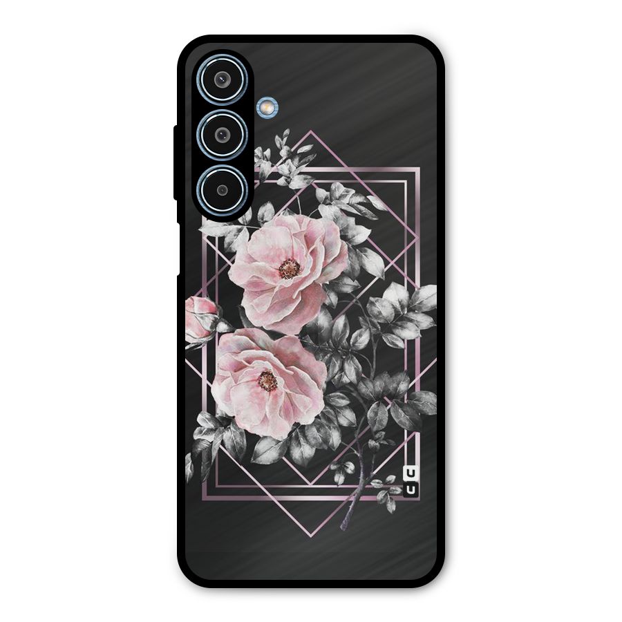 Beguilling Pink Floral Metal Back Case for Galaxy M35