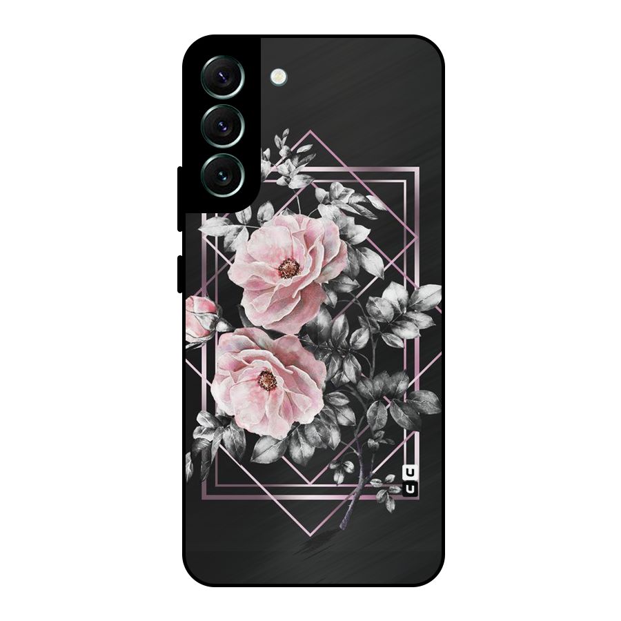 Beguilling Pink Floral Metal Back Case for Galaxy S22 Plus 5G