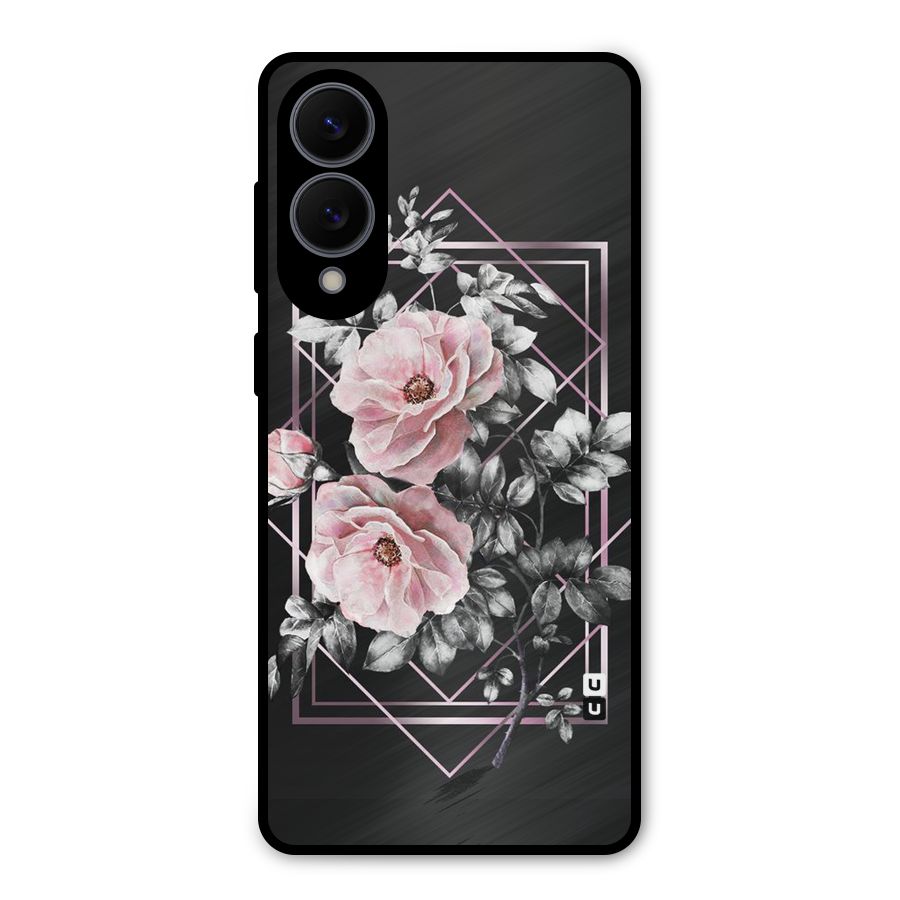 Beguilling Pink Floral Metal Back Case for Galaxy S25 Edge