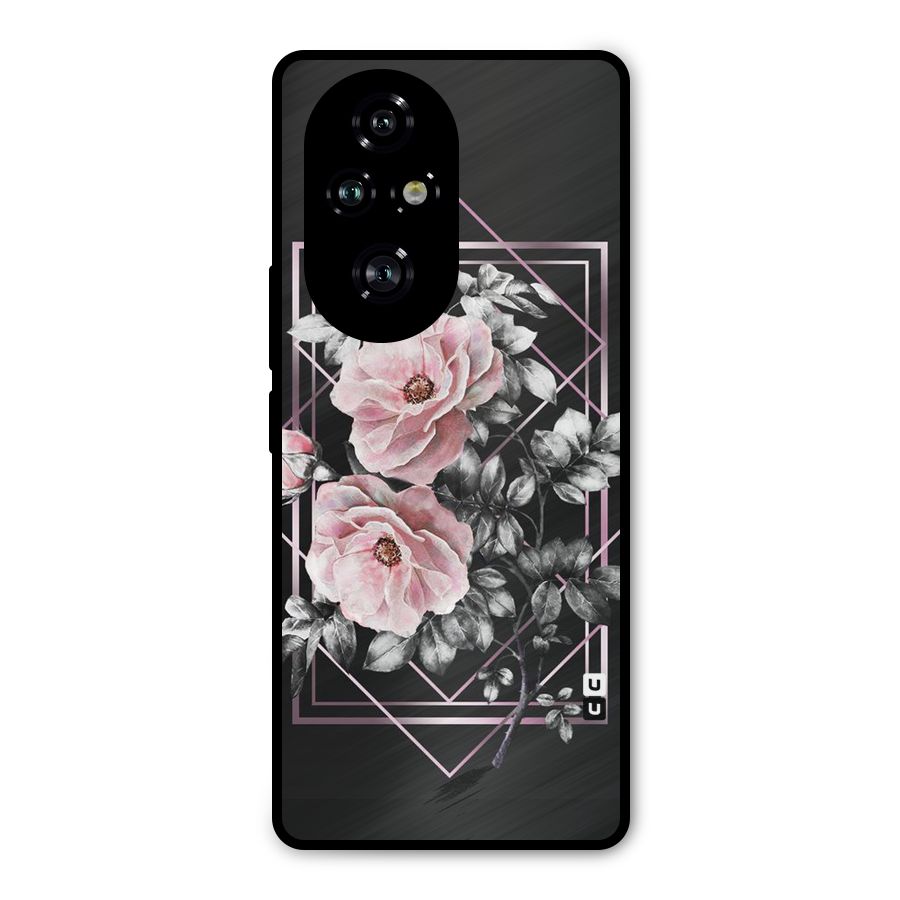 Beguilling Pink Floral Metal Back Case for Honor 200 Pro