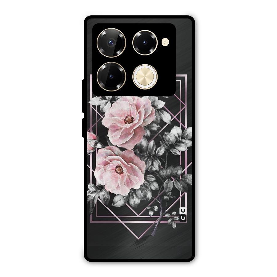 Beguilling Pink Floral Metal Back Case for Infinix Note 40 Pro Plus