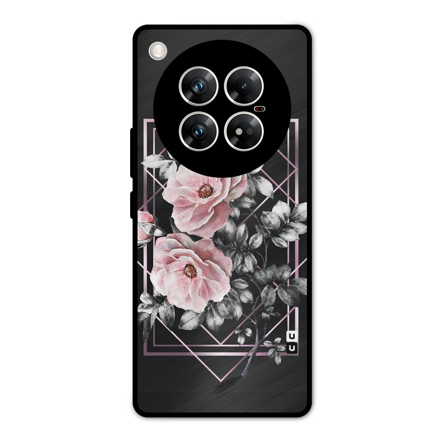 Beguilling Pink Floral Metal Back Case for Infinix Zero 40 5G
