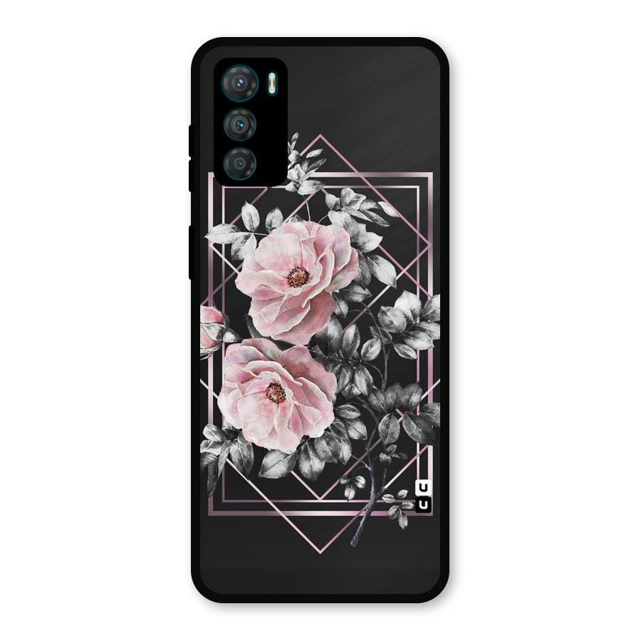 Beguilling Pink Floral Metal Back Case for Moto G42