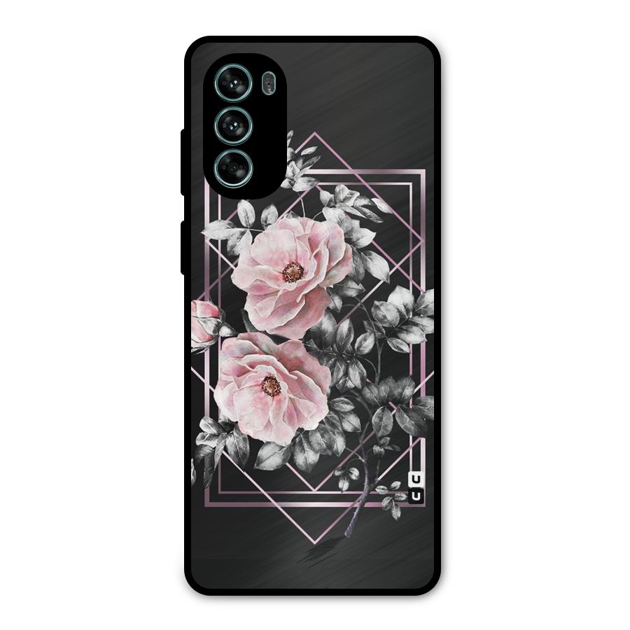Beguilling Pink Floral Metal Back Case for Moto G62