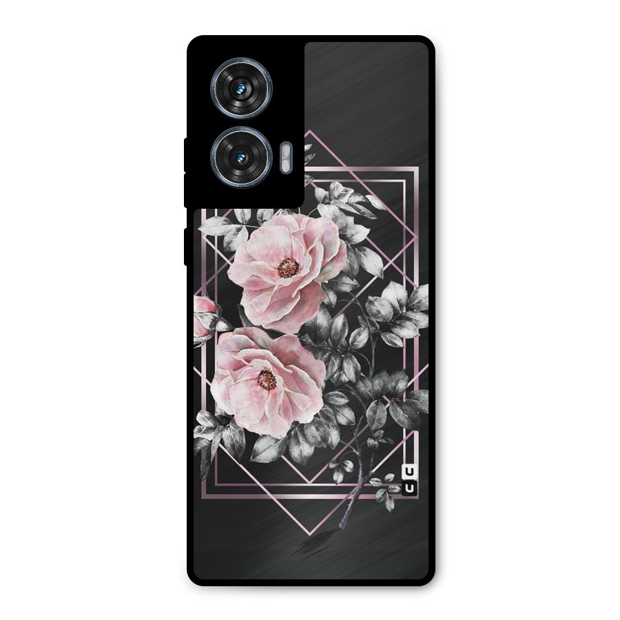 Beguilling Pink Floral Metal Back Case for Motorola Edge 50 Fusion