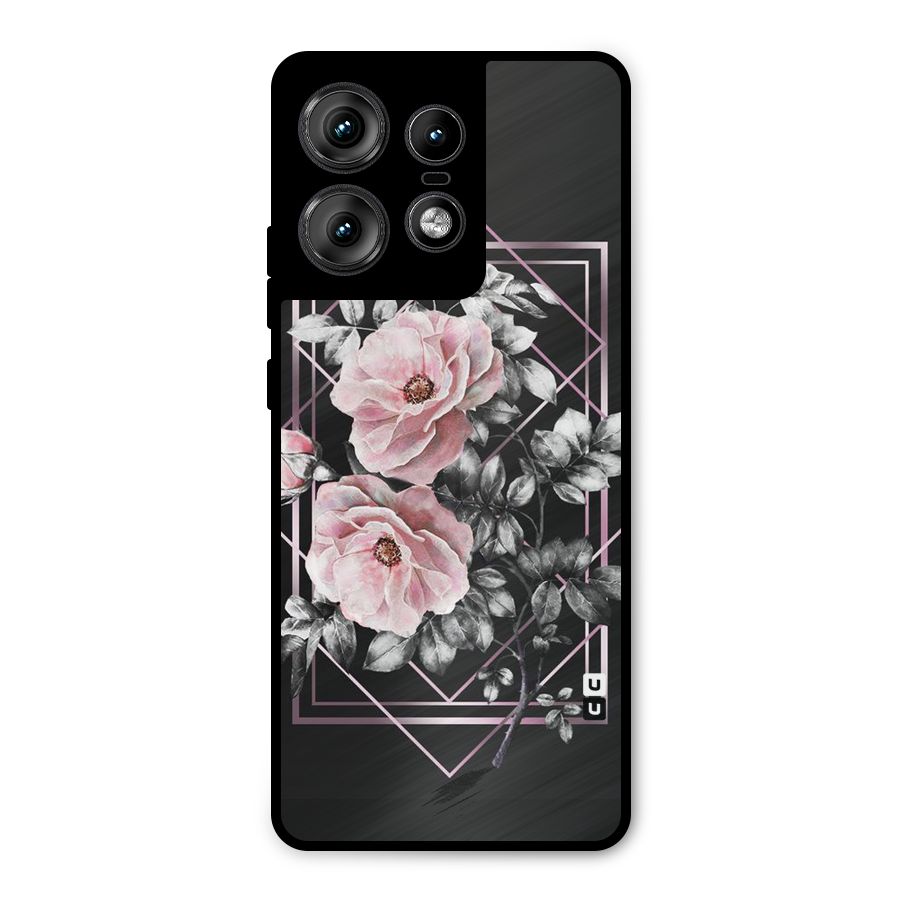 Beguilling Pink Floral Metal Back Case for Motorola Edge 50 Pro