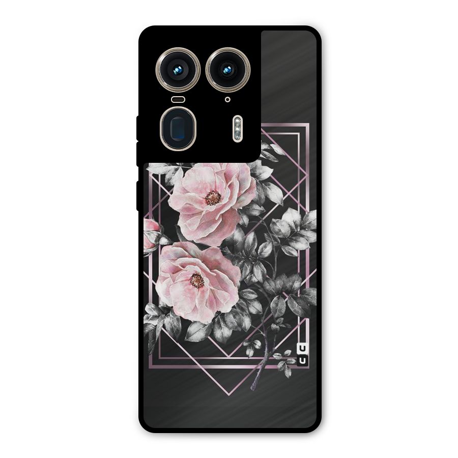 Beguilling Pink Floral Metal Back Case for Motorola Edge 50 Ultra