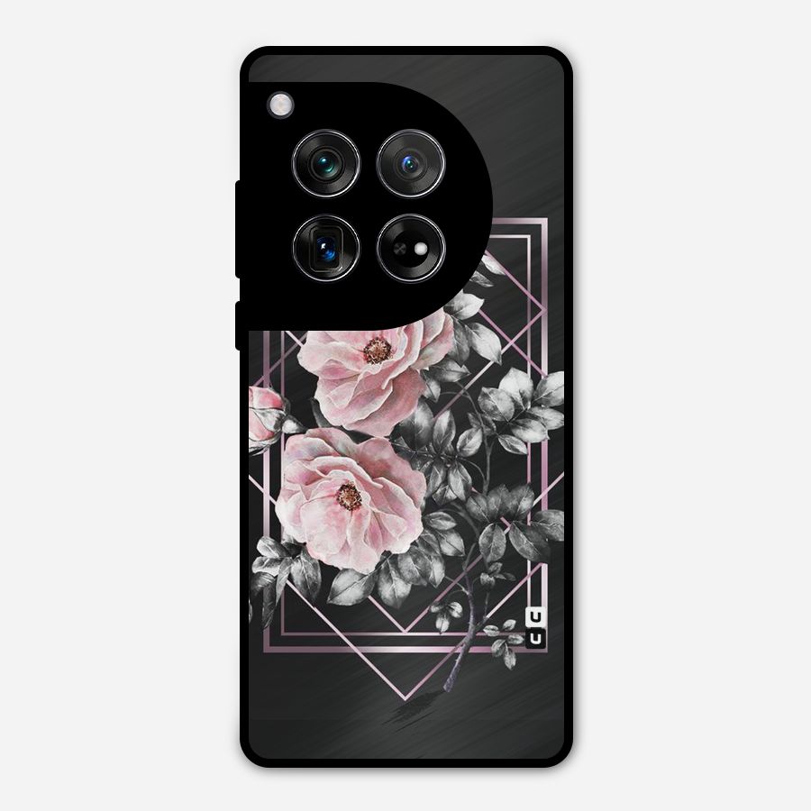 Beguilling Pink Floral Metal Back Case for OnePlus 12