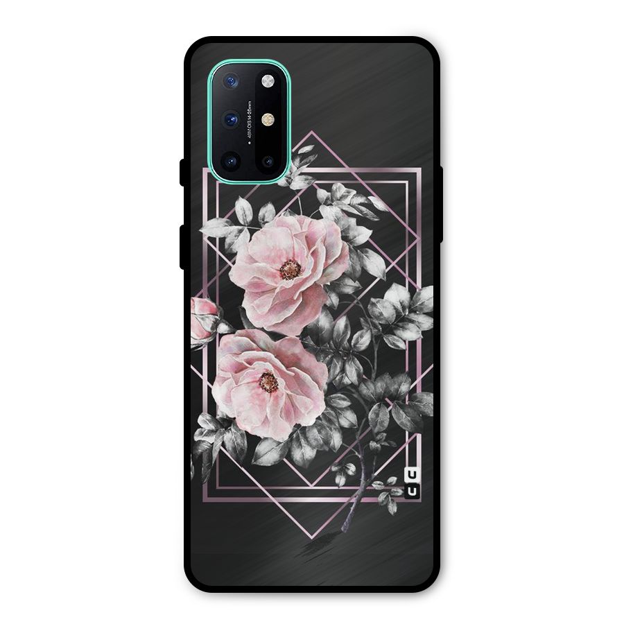 Beguilling Pink Floral Metal Back Case for OnePlus 8T
