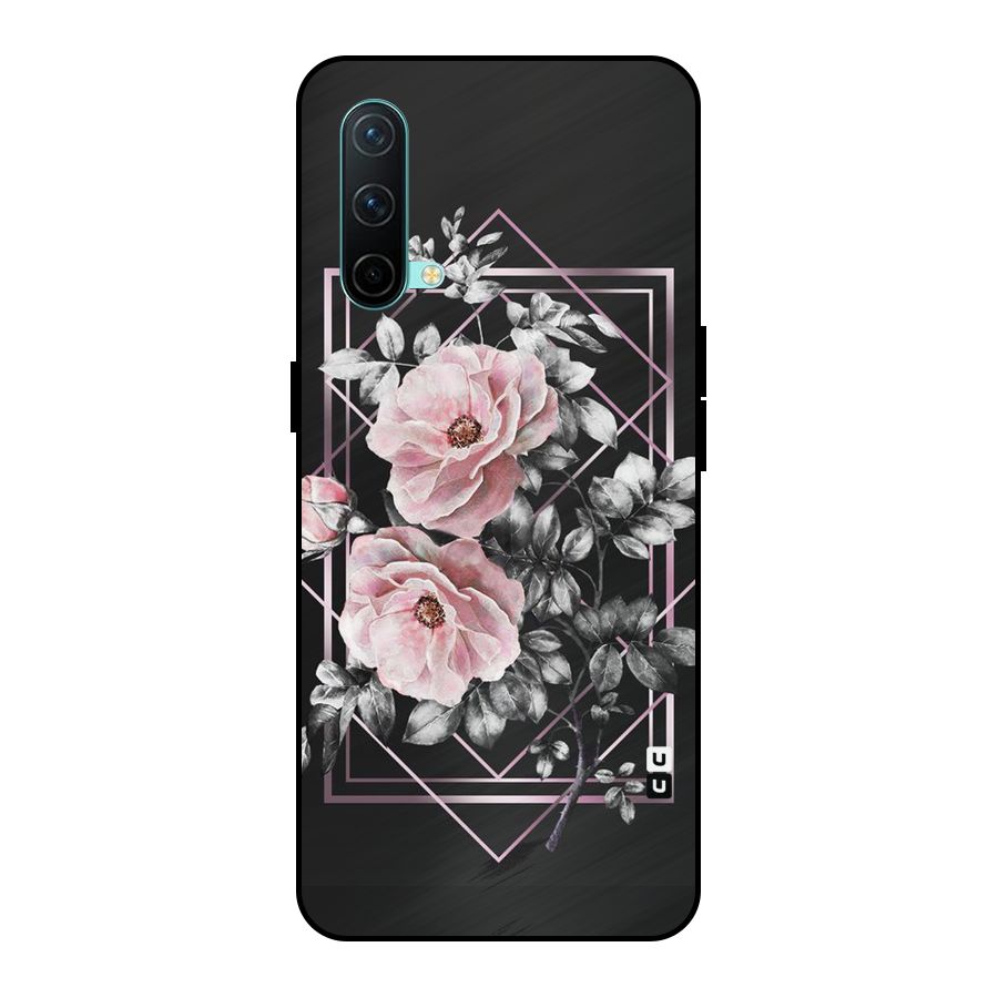 Beguilling Pink Floral Metal Back Case for OnePlus Nord CE 5G
