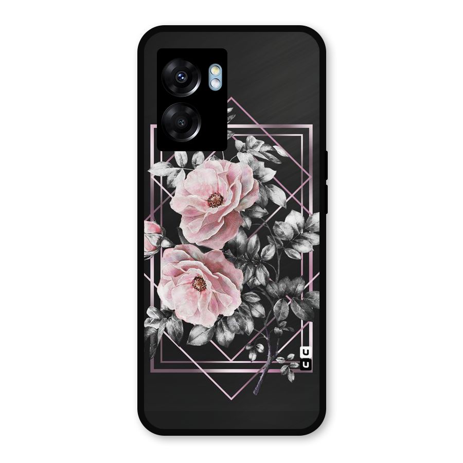 Beguilling Pink Floral Metal Back Case for Oppo K10 (5G)