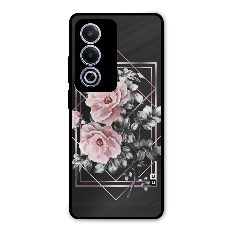 Beguilling Pink Floral Metal Back Case for Oppo K12x