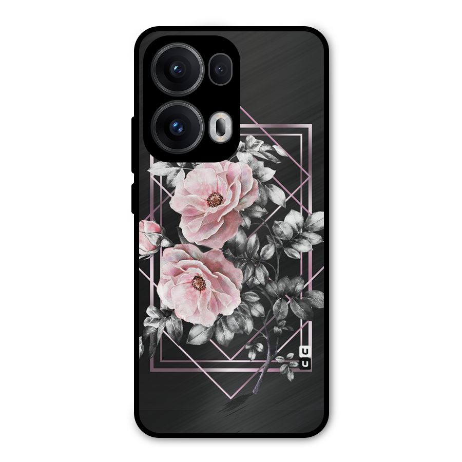 Beguilling Pink Floral Metal Back Case for Oppo Reno13 Pro
