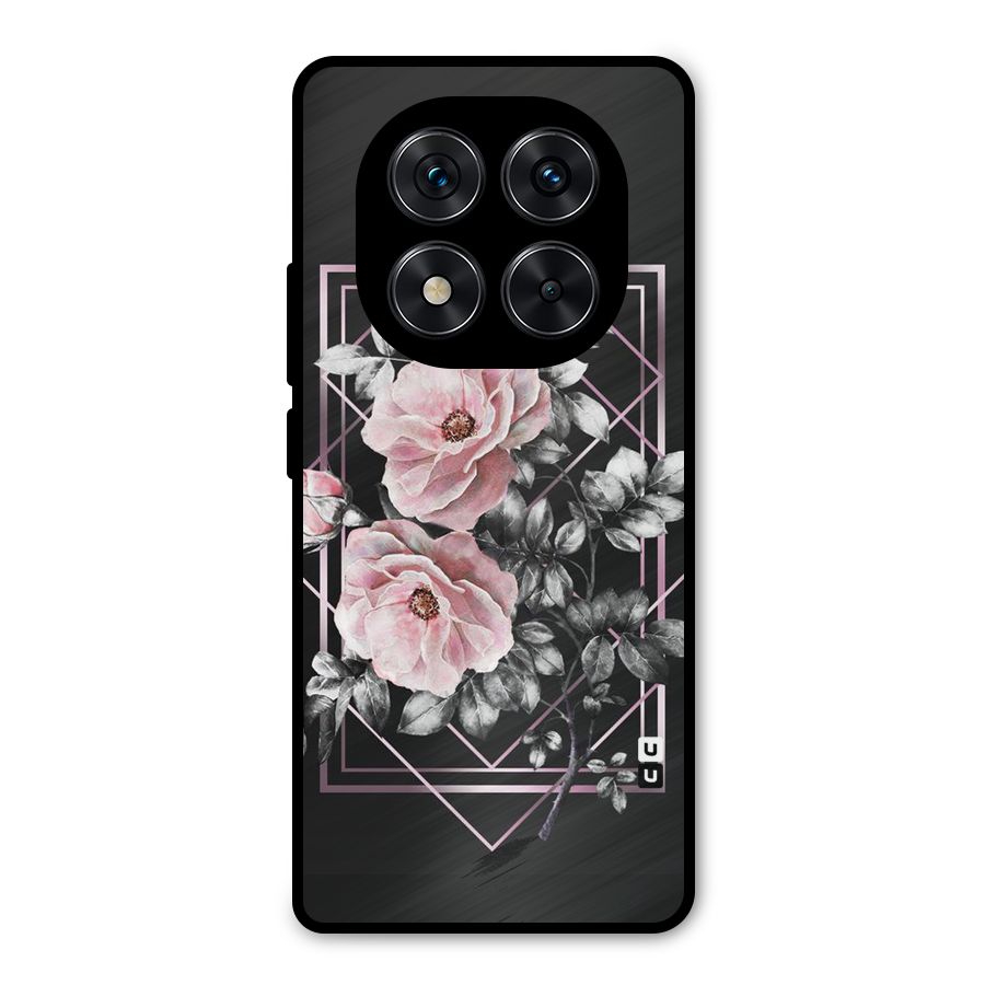 Beguilling Pink Floral Metal Back Case for Poco X7