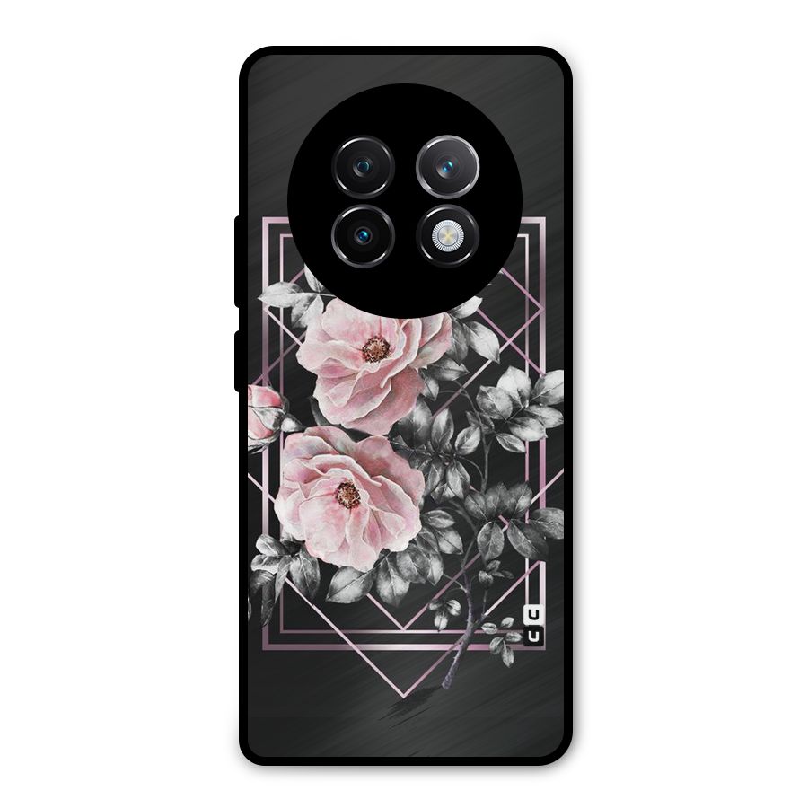 Beguilling Pink Floral Metal Back Case for Realme 13 Plus
