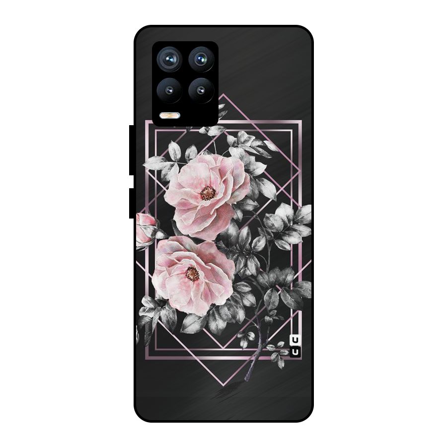 Beguilling Pink Floral Metal Back Case for Realme 8