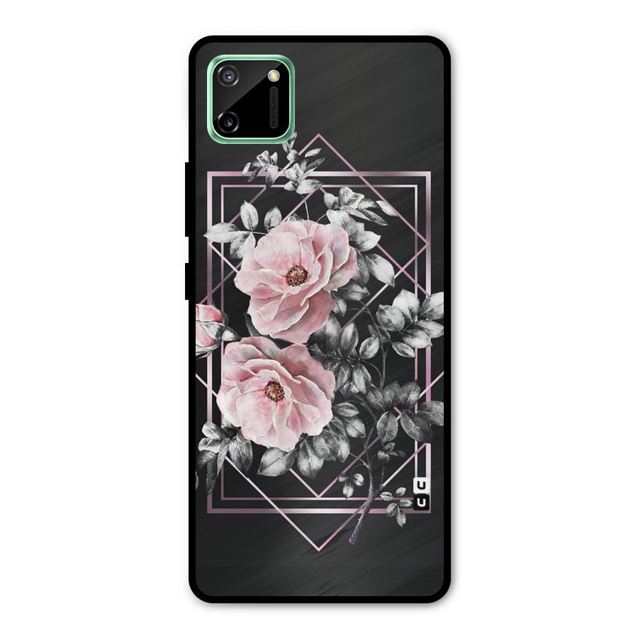 Beguilling Pink Floral Metal Back Case for Realme C11