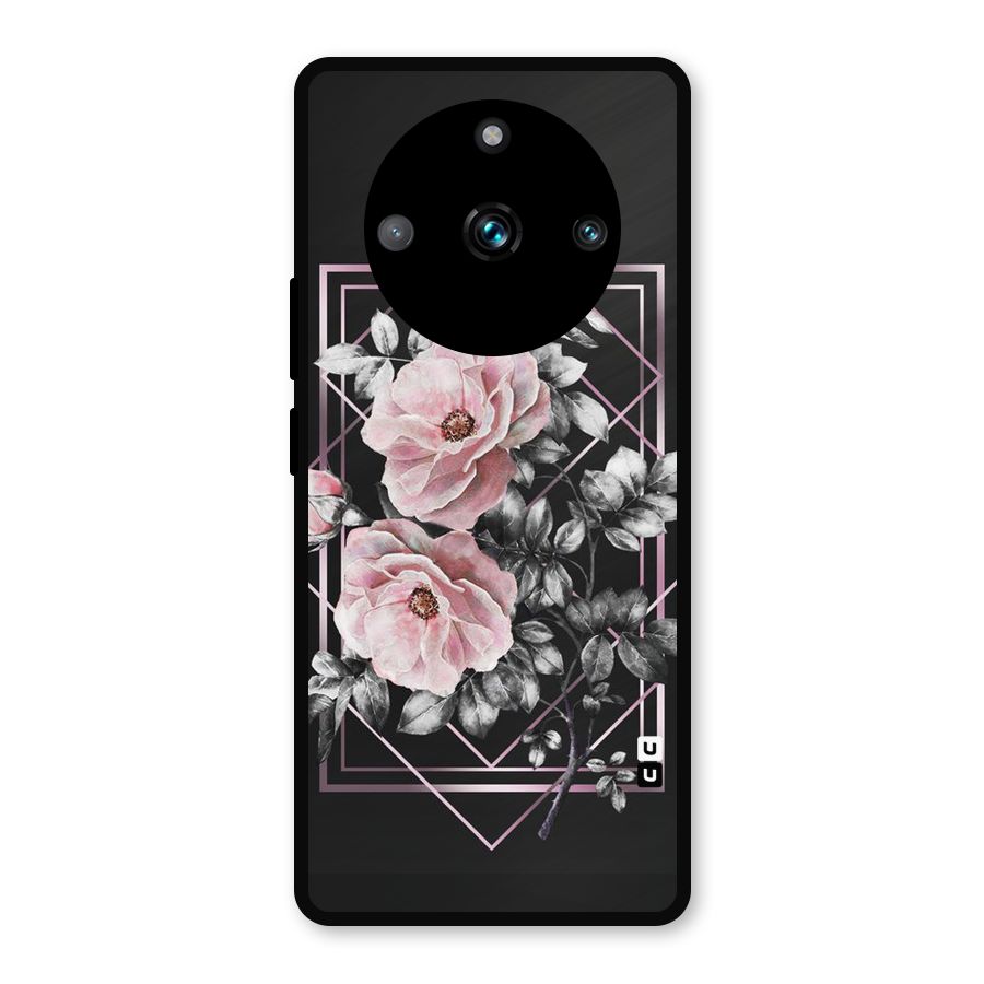Beguilling Pink Floral Metal Back Case for Realme Narzo 60 Pro