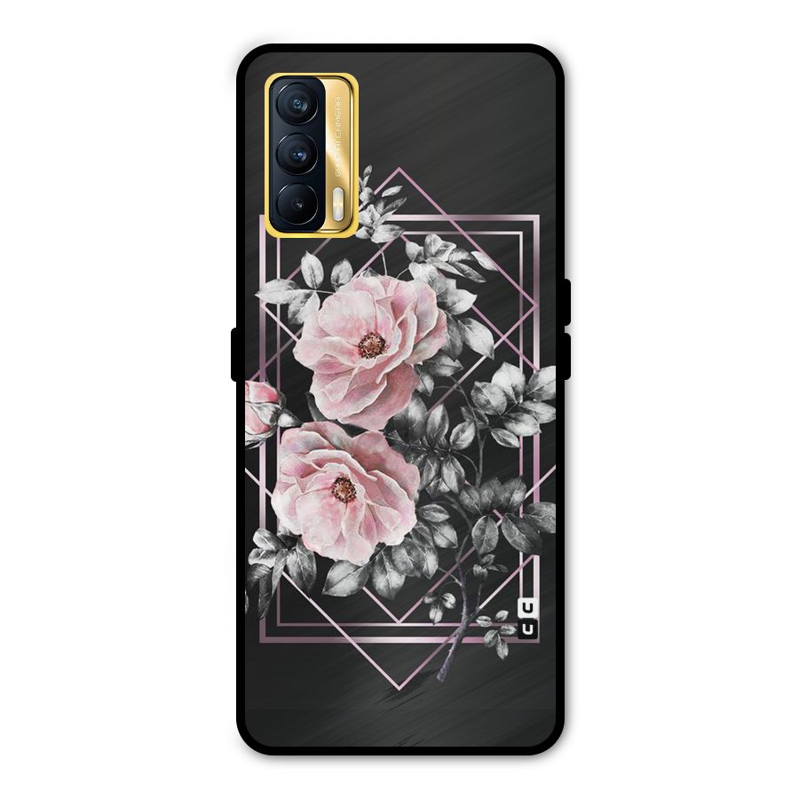 Beguilling Pink Floral Metal Back Case for Realme X7